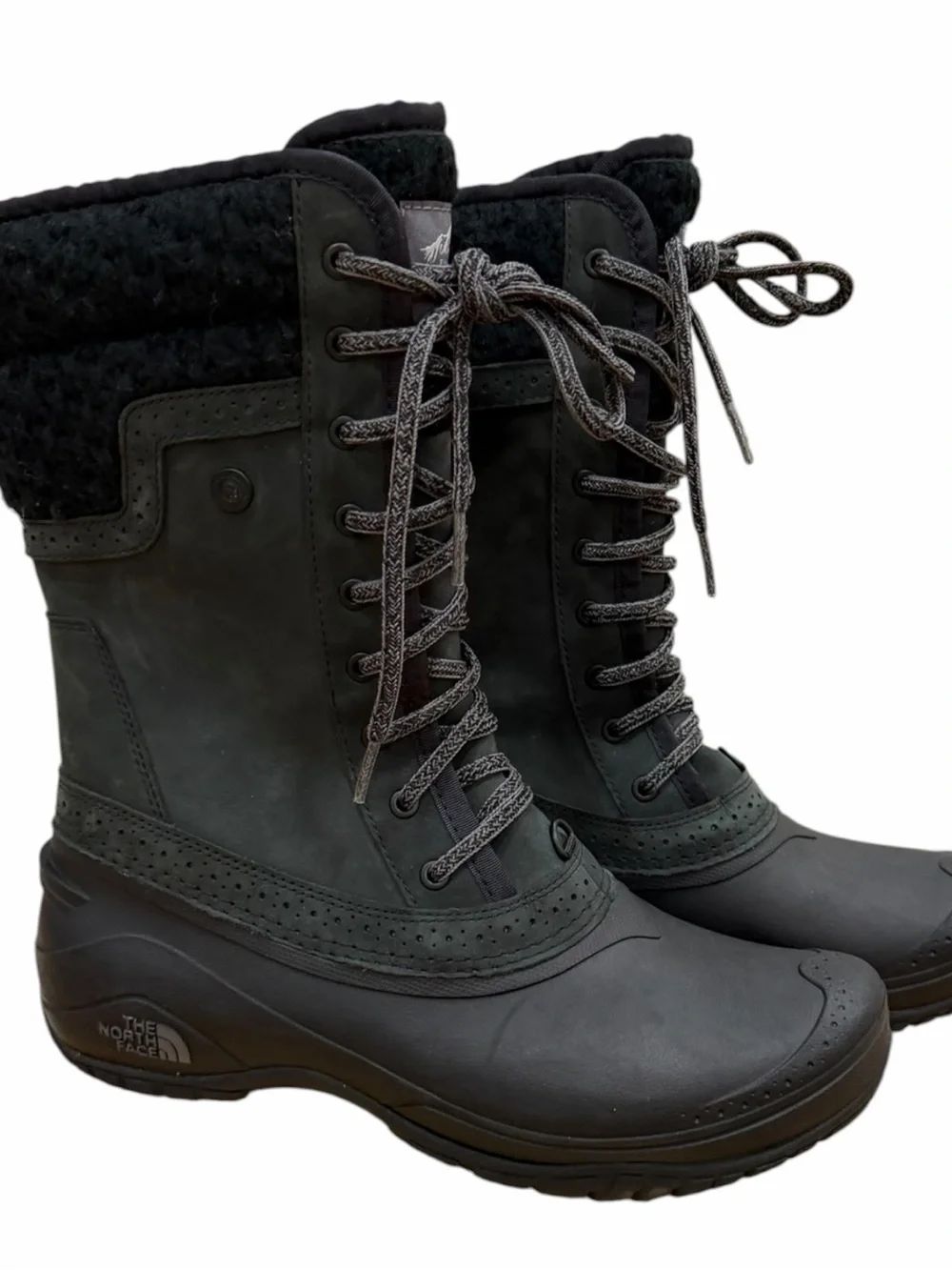 The North Face Shellista II Mid Black Winter Snow Boots Size 7.5
